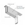 Insulated header made of two pieces of plywood that sandwich a layer of rigid foam insulation