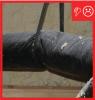 Ducts are insulated but strapping is compressing the insulation therefore reducing the R-value