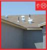 Ventilation inlet is too close to exhaust outlets and does not extend at least 2 ft. above the roof deck