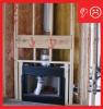 Wrong--No insulation installed behind fireplace