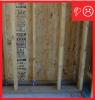 Wrong – No air barrier installed between the walls and a larger gap between the walls that needs sealing