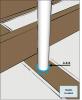 Air-seal around all plumbing and piping installed through walls, ceilings, and flooring adjacent to unconditioned space to prevent air leakage.