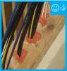 Right – Wiring penetrations have been neatly sealed with foam.