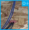 Right – Wiring penetrations have been neatly sealed with foam.