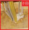 Wrong – Fibrous insulation is not an air barrier and cannot be used for sealing holes.
