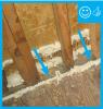 Right – Spray foam was installed at the sheathing intersection as well as the sill plate to sub-floor connection.