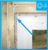 Right – The rough opening around the window has been filled with low-expansion foam to air seal.