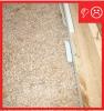 There is no polyethylene sheeting installed between the ground and the slab