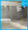 Right – Polyethylene sheeting vapor barrier is installed and sealed to the crawlspace walls with mastic