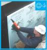 Right - Below-grade concrete has been properly sealed against moisture and is now having insulation installed.