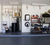 This EV charger was properly installed with clear floor and wall access for charging. 