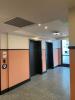 Right – The elevator lobby of this multistory building is pressurized with outdoor air supplied to the space through this ceiling supply register. 