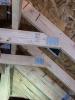 Wrong - Roof deck sheathing nails missed the trusses, potentially weakening the roof in high winds.