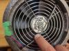 Right - Fan end view of a small through-the-wall HRV unit; 2 of 14.