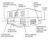Flood damage-resistant materials include concrete and tile flooring, metal cabinets and doors, and glass-block windows.