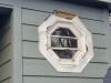 Wrong - Tape flashing around the window is poorly installed.