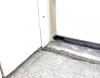 An investigation of this garage door weatherstripping shows that the installed seal wasn’t long enough to extend across the entire length of the door and it appears that rodents chewed into the weatherstripping on the right to make the hole even larger.