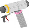 A nylon draw band and tensioning tool are used to secure the inner coil of the pre-insulated flexible duct