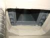 Right: The bottom of the air handler cabinet is well sealed to the return platform