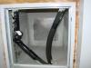 Right: Use mastic to air seal the return air plenum and to seal around refrigerant lines coming from the slab in the floor of the return