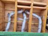 Wrong - The holes around the HRV ducting should be air sealed.
