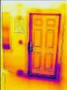 Wrong - This IR image shows a lack of air-sealing around the door, window, and light switch that is allowing in cold air.