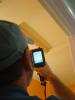 An infrared camera can show heat transfer and air leaks not visible to the naked eye.