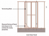 An Inset Shear Panel constructed with 2x4 dimensional lumber installed into a 2x6 stud bay
