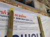 Right - Panelized walls came to site with house wrap pre-installed and ready to unfurl to cover foundation-to-sheathing seam.