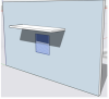 An interior shade that closes from the bottom up can work in conjunction with an exterior overhang to block lower-angle sunlight while still allowing view through the upper portion of the window that is shaded by the overhang. 