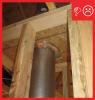 Wrong – Flue not sealed around opening