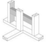Ladder blocking where exterior walls intersect interior walls provides more space for insulation and reduces thermal bridging.