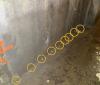 Intermittent water leaks have been injection sealed to prevent water infiltration into the foundation. 