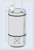 Use an X-shaped cut to expose control panels when installing an insulation blanket on an electric water heater