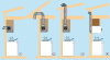 Here are four configuration options for venting a cooktop to the outside. 