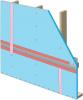 Clean taping areas and install 3" tape on vertical joint of upper insulation overlapping the horizontal joint