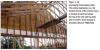 Wrong – This house under construction is lacking wall to truss bracing and the bottom chord of the scissor trusses is several feet above the top of the end wall top plate