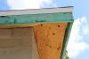 Right - An unvented attic with no soffit vents, borate-treated fascia board, metal drip edge, and concrete block construction on this south Florida home help make it resistant to hurricanes, pests, and wind-born wildfire embers.