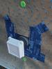 Right - External outlet wall penetration is flashed with tape that is properly layered with house wrap.