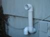 These are the exhaust pipe and air intake pipe for a high-efficiency condensing gas furnace; because the exhaust from a high-efficiency furnace is relatively cool, the exhaust pipe, like the air intake pipe can be made of PVC.