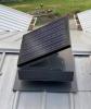 This solar powered attic fan runs when the sun is shining and does not draw any power from the home’s electrical system 