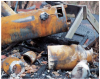 Wrong – This water heater was not braced; it fell during an earthquake and ruptured the gas line causing a house fire.