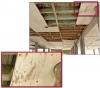 The plywood panels on the underside of this house blew away in hurricane wind speeds of 105 to 115 mph due to corrosion of existing nails, excessive space between nails, and use of nails instead of screws. 