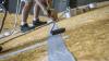 Right – A roller helps the tape to adhere over seams in the deck sheathing