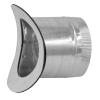 This saddle take-off collar is used to connect a round sheet metal duct to another round sheet metal duct.