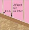 Apply caulk to wall framing