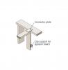 Attach the interior 2x4 wall to the exterior wall top plate with a flat metal connector plate