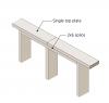 Wood blocking is used as a splice to connect top plates together