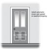 Install an ENERGY STAR labeled insulated door with an automatic closer. Weather strip the door frame