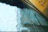 Spray foam insulation used for raised ceiling duct chase.   